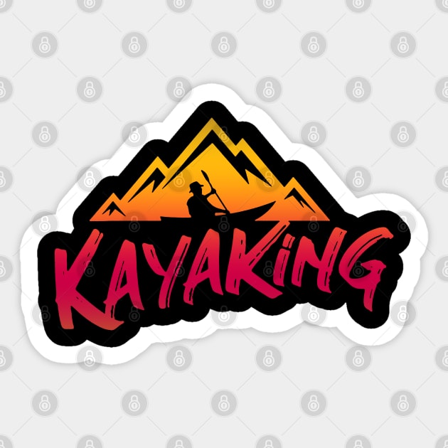 kayaking Sticker by fabecco